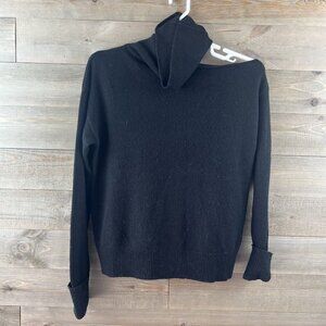 Paige Womens Sweater Raundi Cut Out Cold Shoulder Turtleneck Wool Blend Large